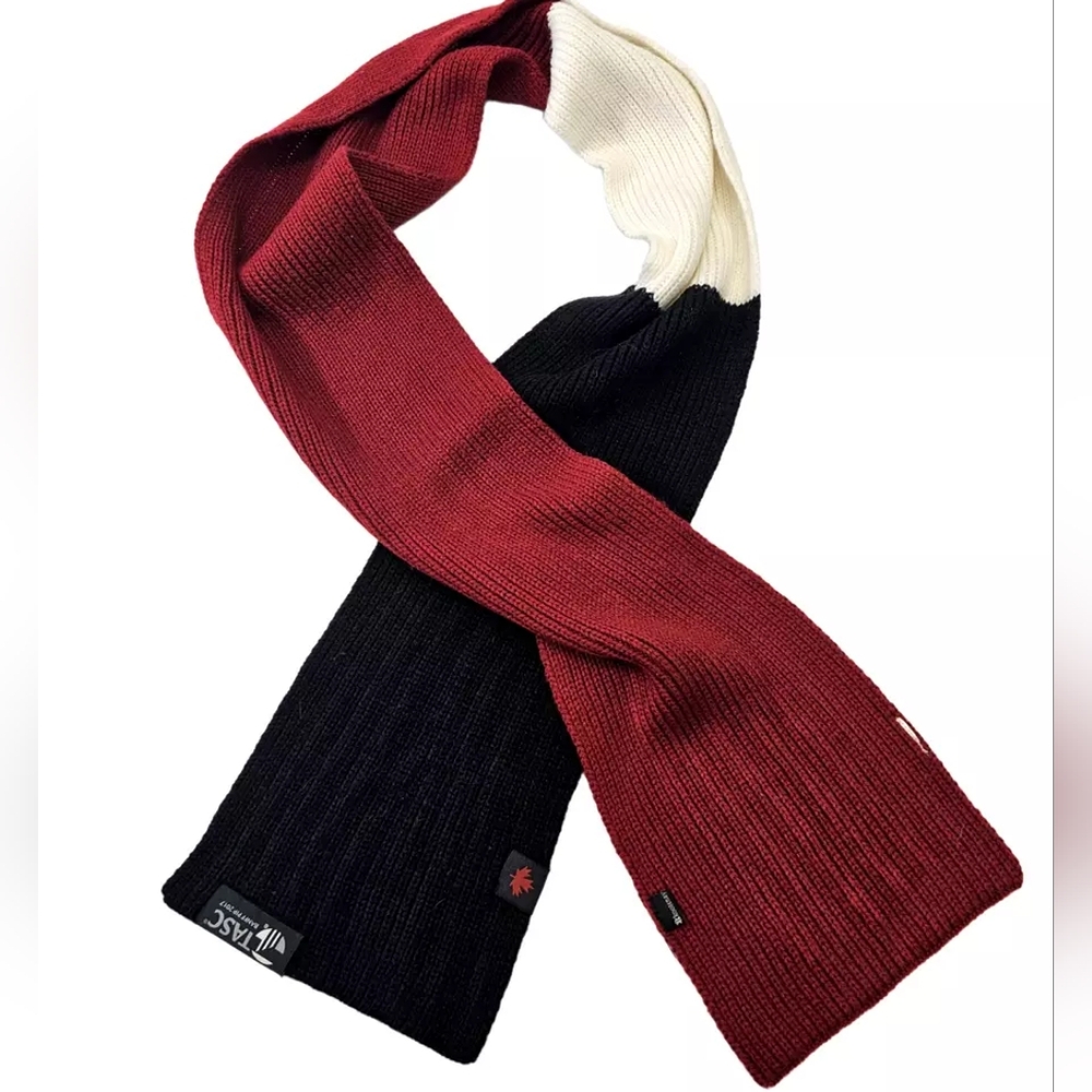 Kootenay Red White & Blue 7.5"x68" Long Rectangular Winter Scarf‎ Wrap EUC USA